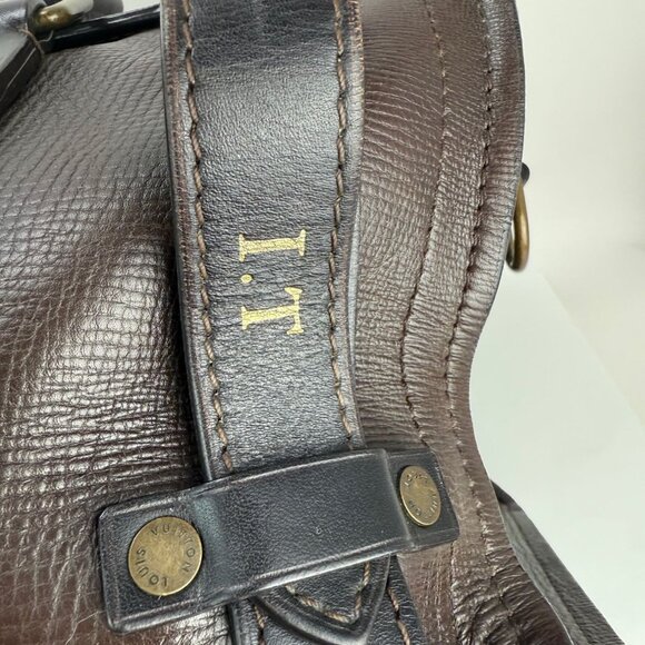 Louis Vuitton Vintage Utah Brown Leather Sac Weekender Travel Bag - Picture 7 of 16